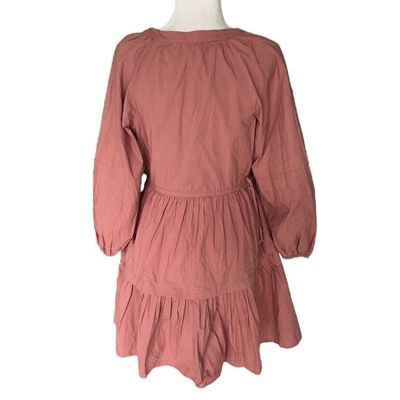 NWT Madewell Crinkle Poplin Wrap Mini Dress in Vintage Quartz - XXS / XS - Picture 9 of 16